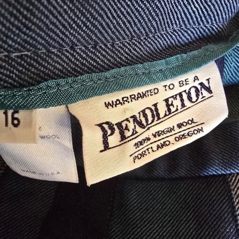 Vintage 100% Wool PENDLETON Pleated Midi Skirt Size 16 - Picture 5 of 5